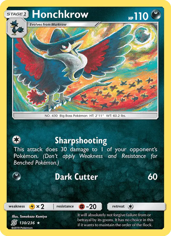 Carta Honchkrow 130/236 de Unified Minds