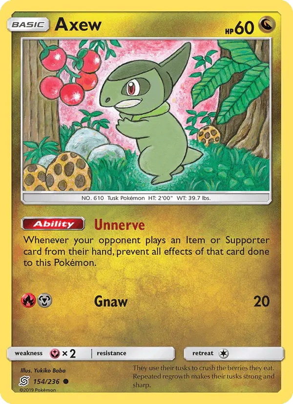 Carta Axew 154/236 de Unified Minds