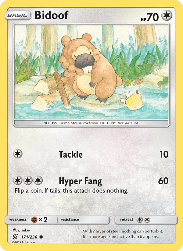 Carta Bidoof 171/236 de Unified Minds