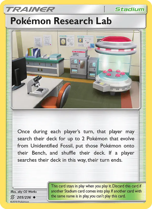 Carta Pokémon Research Lab 205/236 de Unified Minds