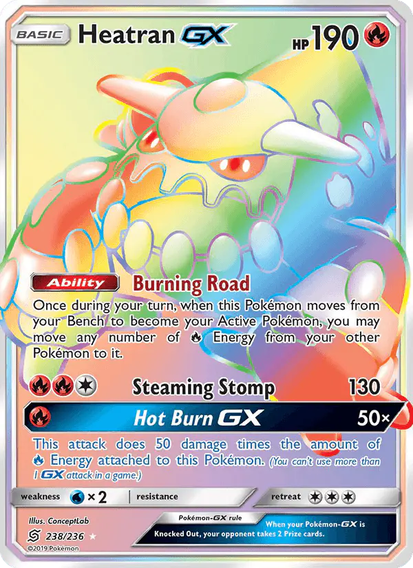Carta Heatran GX 238/236 de Unified Minds