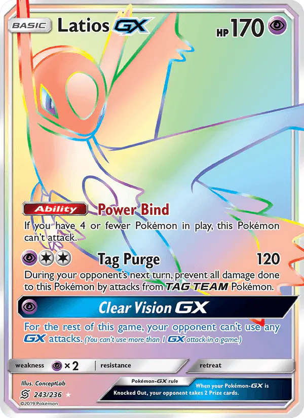 Carta Latios GX 243/236 de Unified Minds