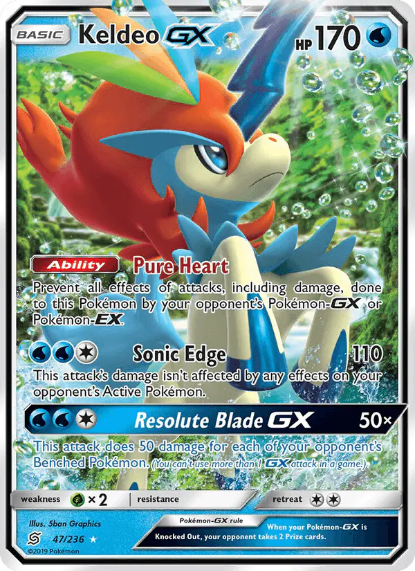 Carta Keldeo GX 47/236 de Unified Minds