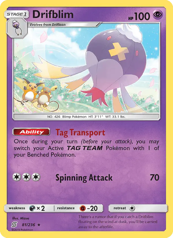 Carta Drifblim 81/236 de Unified Minds