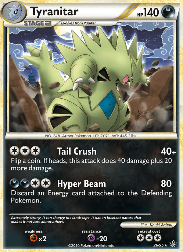 Carta Tyranitar 26/95 de Unleashed