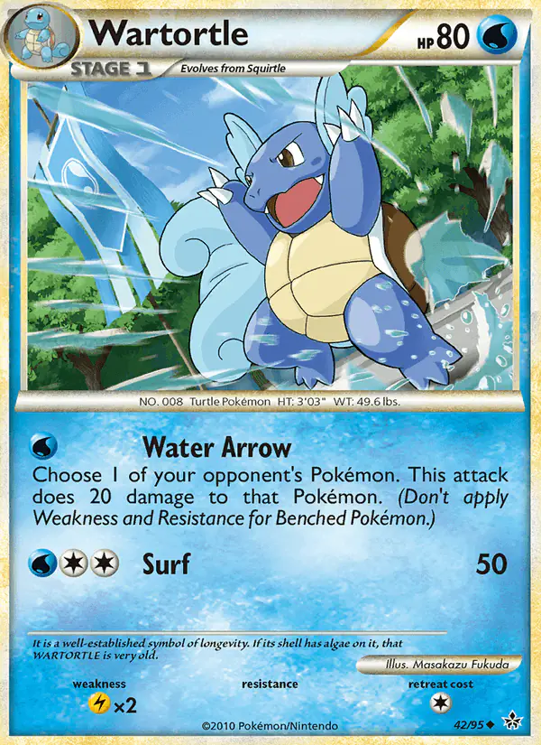Carta Wartortle 42/95 de Unleashed