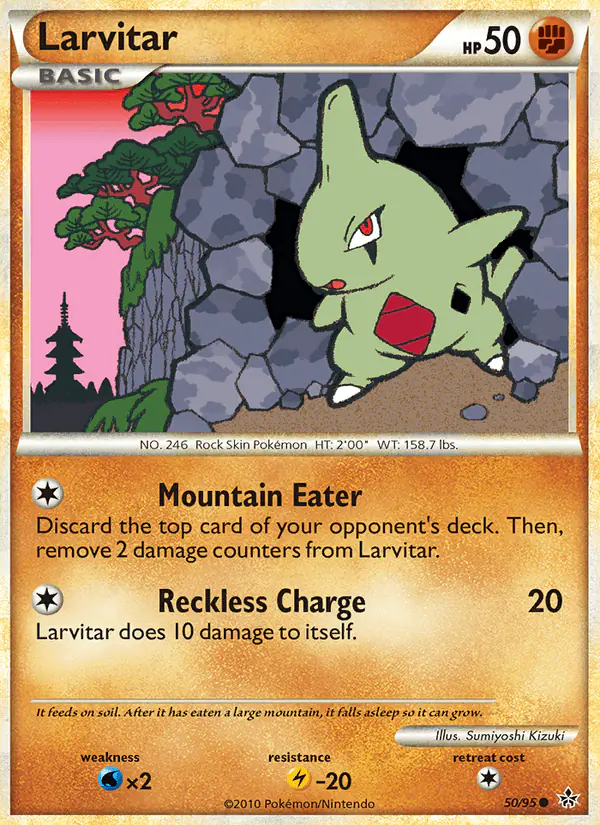 Carta Larvitar 50/95 de Unleashed