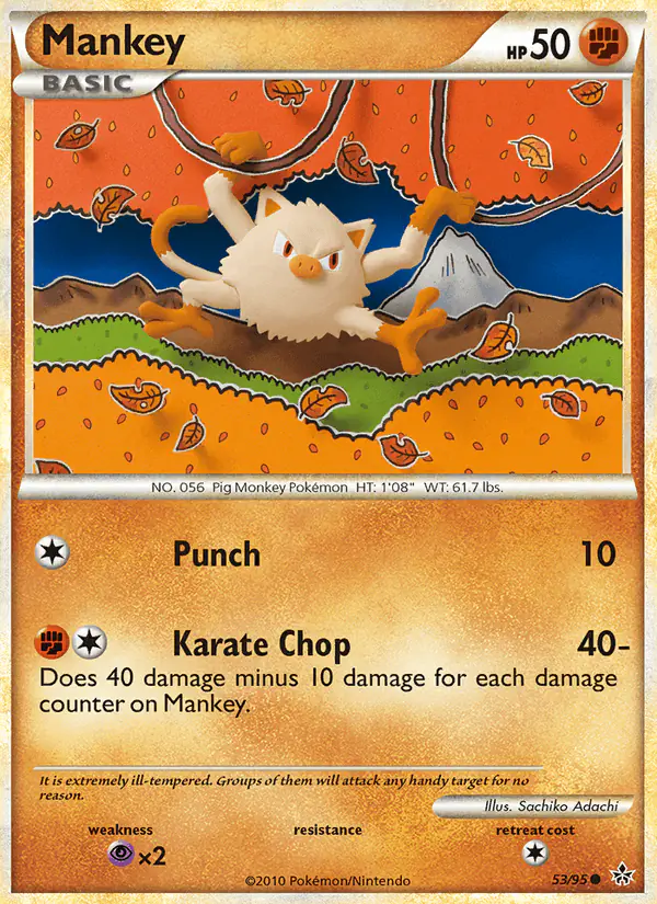 Carta Mankey 53/95 de Unleashed