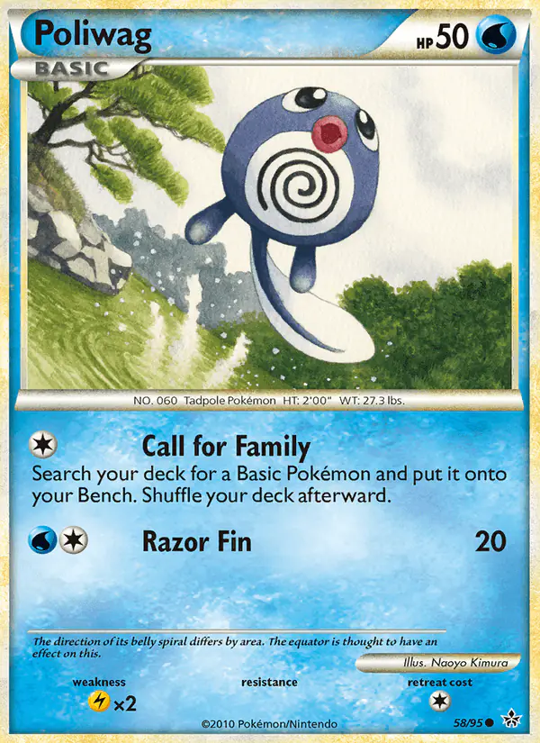 Carta Poliwag 58/95 de Unleashed