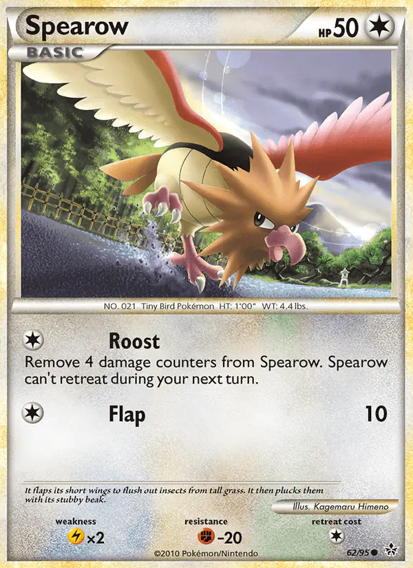 Carta Spearow 62/95 de Unleashed