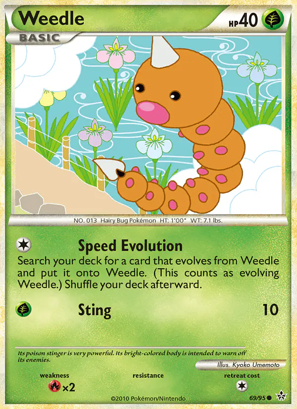 Carta Weedle 69/95 de Unleashed