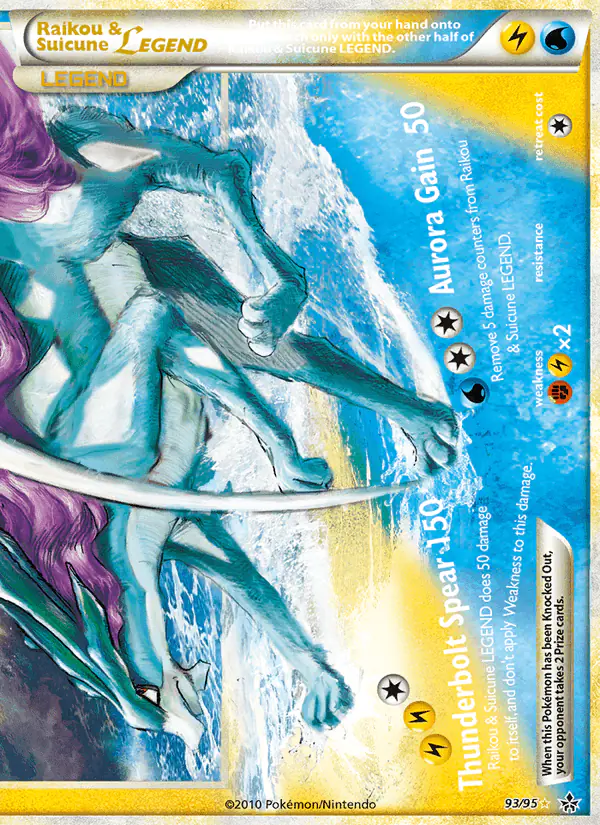 Carta Raikou & Suicune LEGEND 93/95 de Unleashed