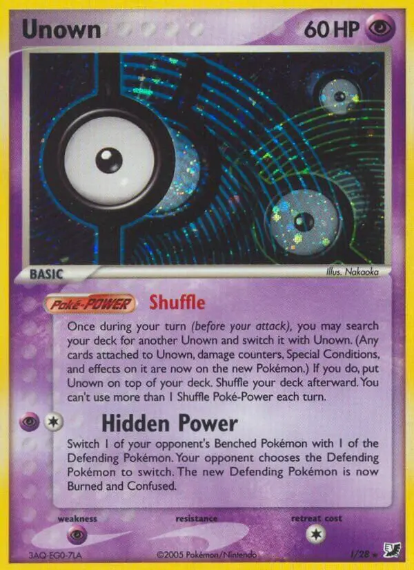 Carta Unown I de Unseen Forces Unown Collection