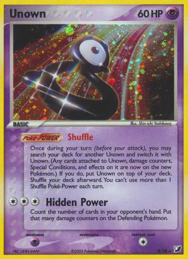 Carta Unown B de Unseen Forces Unown Collection