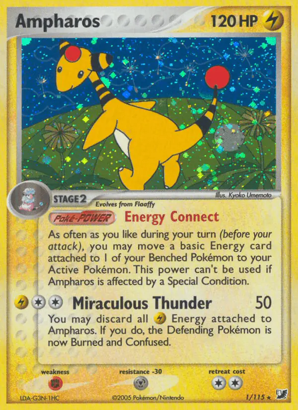 Carta Ampharos 1/115 de Unseen Forces