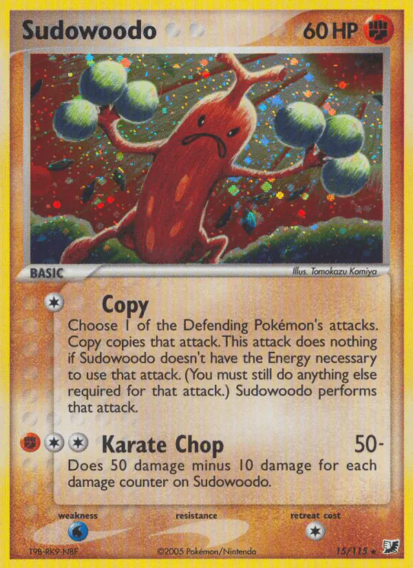 Carta Sudowoodo 15/115 de Unseen Forces