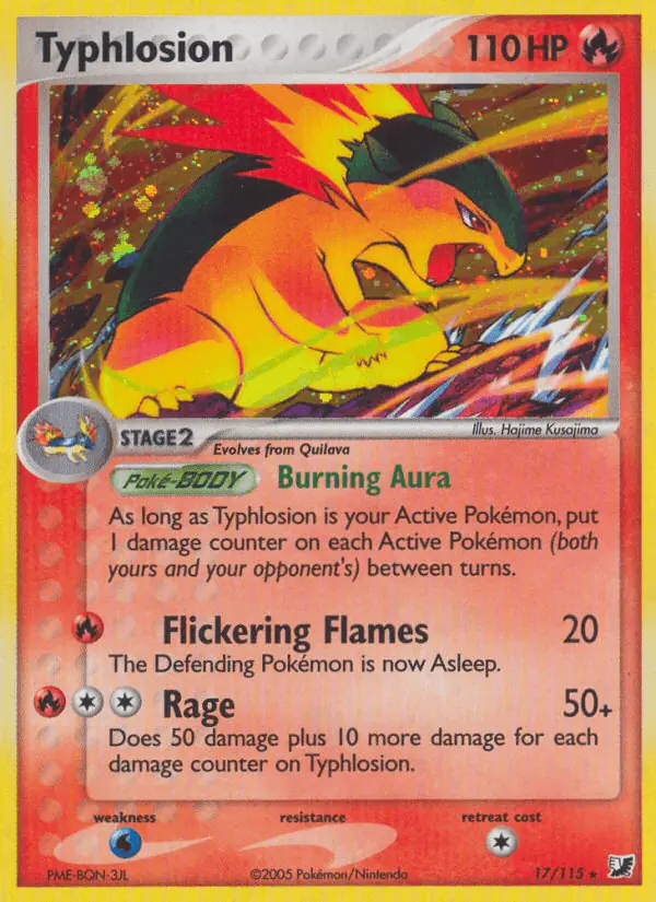 Carta Typhlosion 17/115 de Unseen Forces