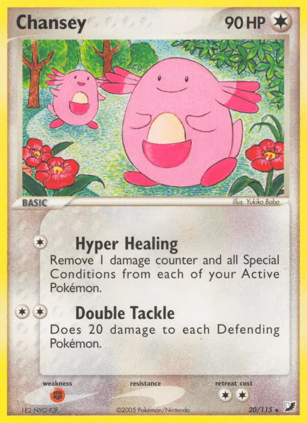 Carta Chansey 20/115 de Unseen Forces