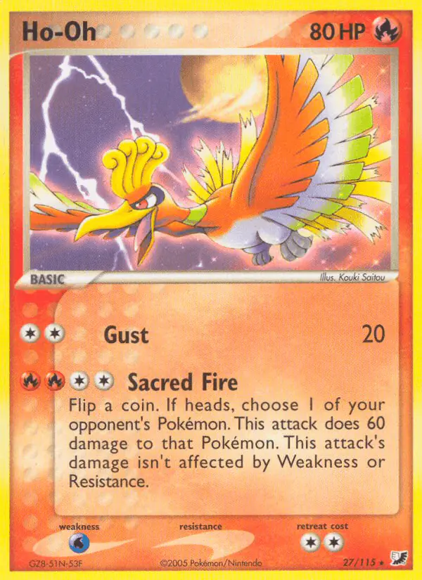 Carta Ho-Oh 27/115 de Unseen Forces