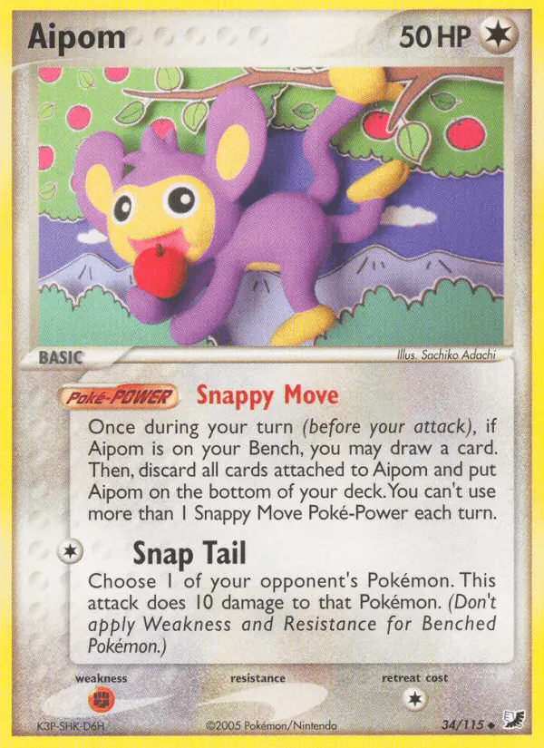 Carta Aipom 34/115 de Unseen Forces