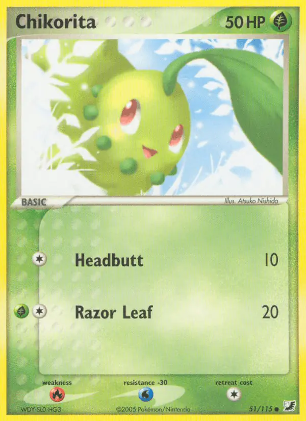 Carta Chikorita 51/115 de Unseen Forces