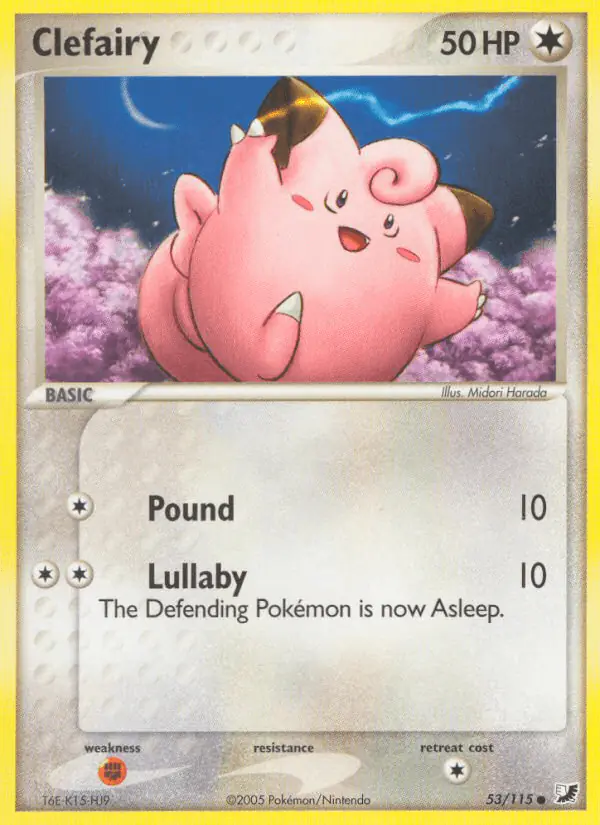 Carta Clefairy 53/115 de Unseen Forces
