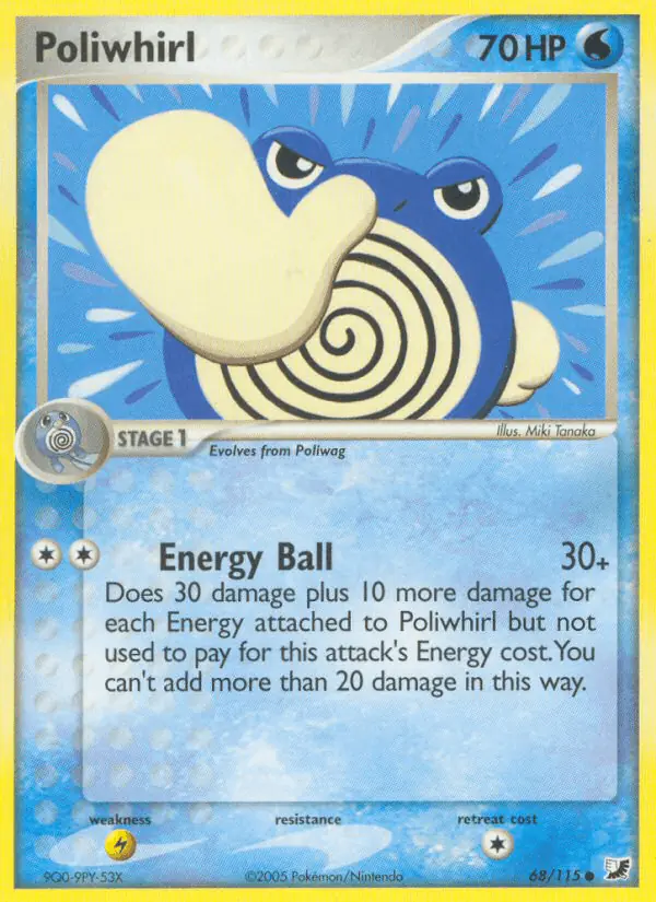 Carta Poliwhirl 68/115 de Unseen Forces