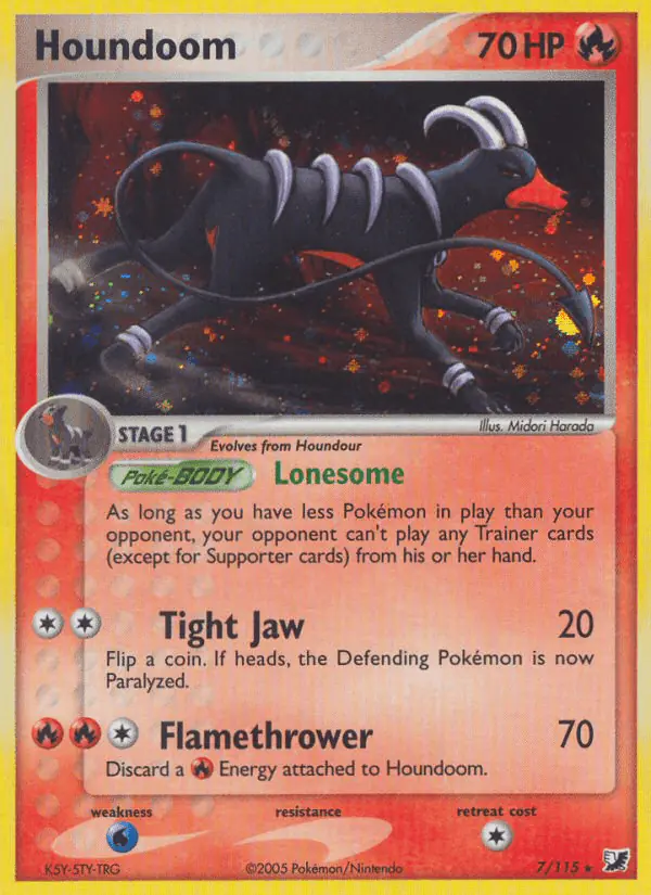 Carta Houndoom 7/115 de Unseen Forces