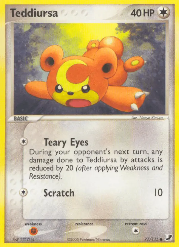 Carta Teddiursa 77/115 de Unseen Forces