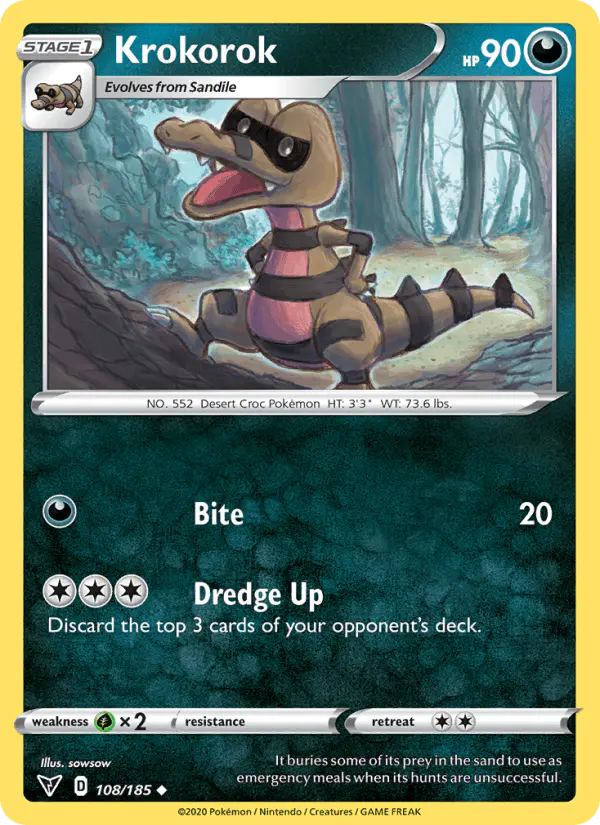 Carta Krokorok 108/185 de Vivid Voltage