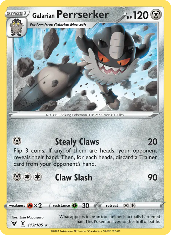 Carta Galarian Perrserker 113/185 de Vivid Voltage