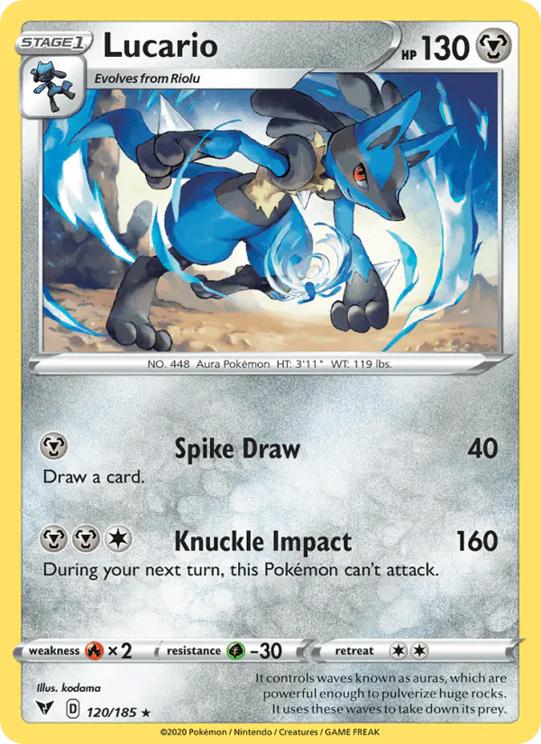 Carta Lucario 120/185 de Vivid Voltage