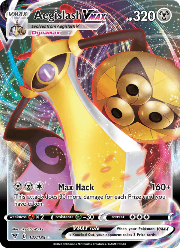 Carta Aegislash VMAX 127/185 de Vivid Voltage