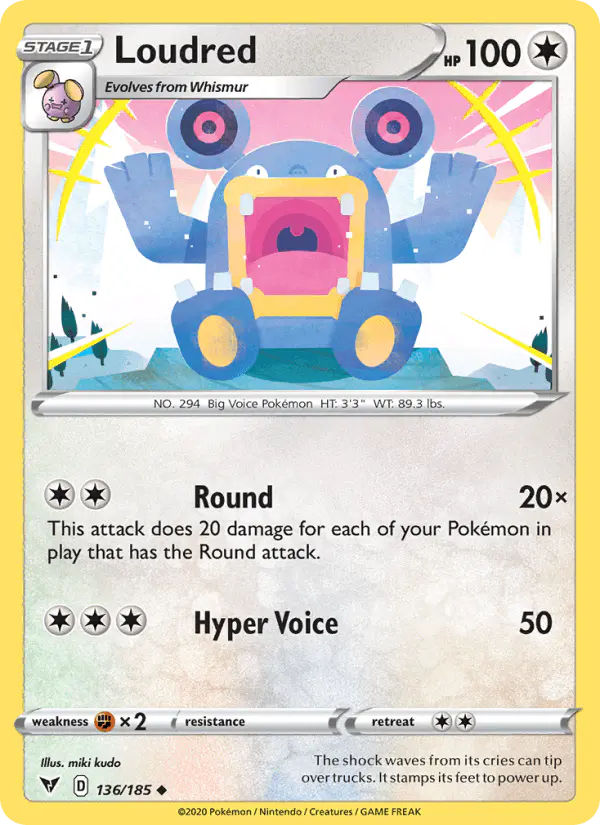 Carta Loudred 136/185 de Vivid Voltage
