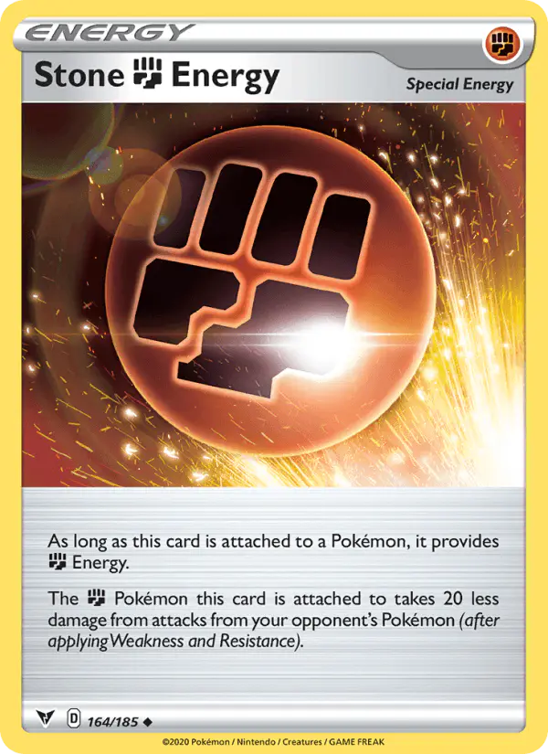 Carta Stone Fighting Energy 164/185 de Vivid Voltage