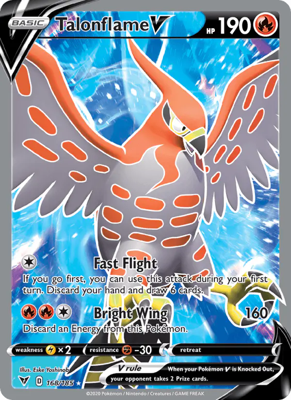 Carta Talonflame V 168/185 de Vivid Voltage