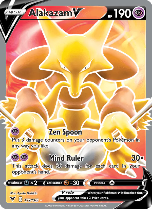 Carta Alakazam V 172/185 de Vivid Voltage
