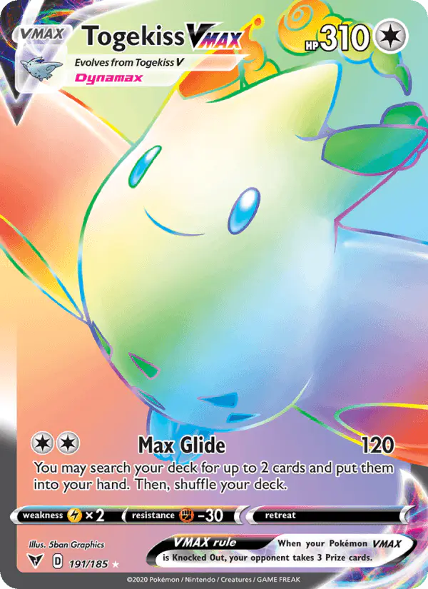 Carta Togekiss VMAX 191/185 de Vivid Voltage