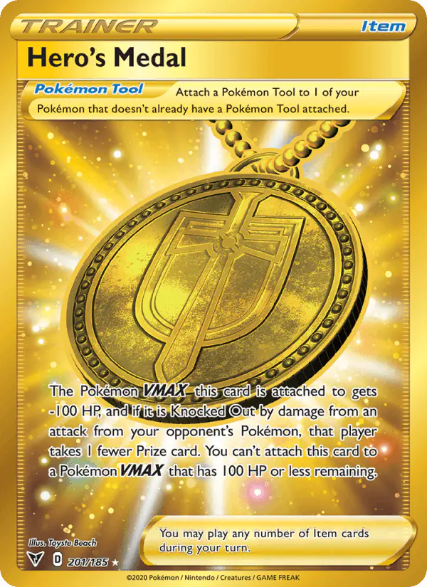 Carta Hero's Medal 201/185 de Vivid Voltage