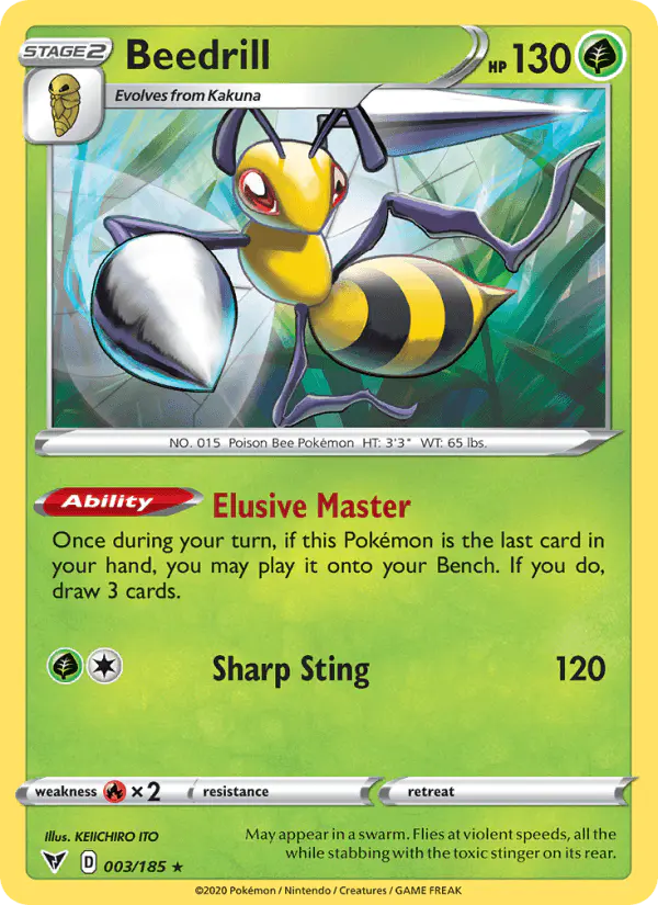 Carta Beedrill 003/185 de Vivid Voltage