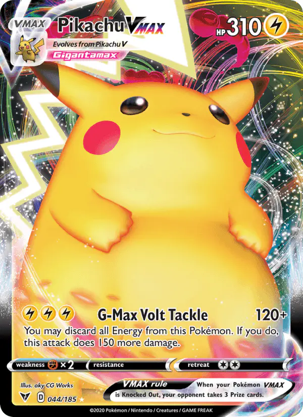 Carta Pikachu VMAX 044/185 de Vivid Voltage