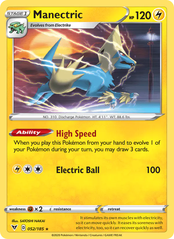 Carta Manectric 052/185 de Vivid Voltage
