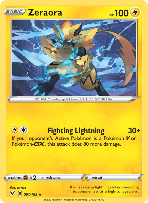 Carta Zeraora 061/185 de Vivid Voltage
