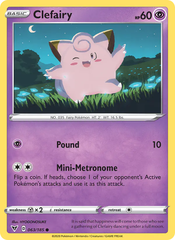 Carta Clefairy 063/185 de Vivid Voltage