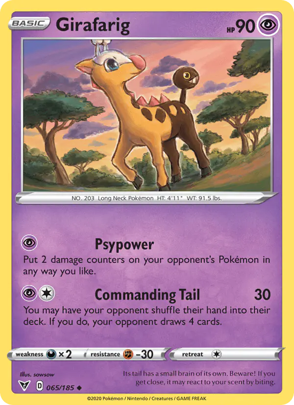 Carta Girafarig 065/185 de Vivid Voltage