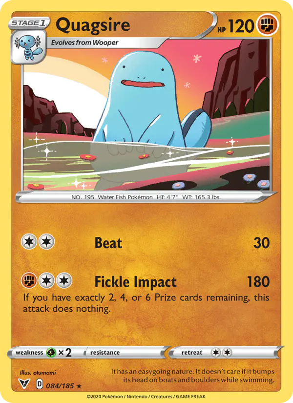 Carta Quagsire 084/185 de Vivid Voltage