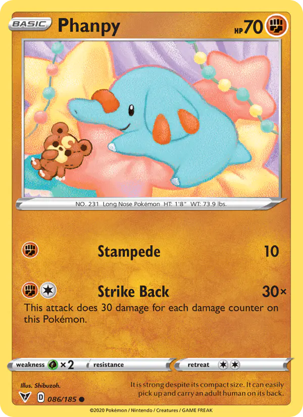 Carta Phanpy 086/185 de Vivid Voltage
