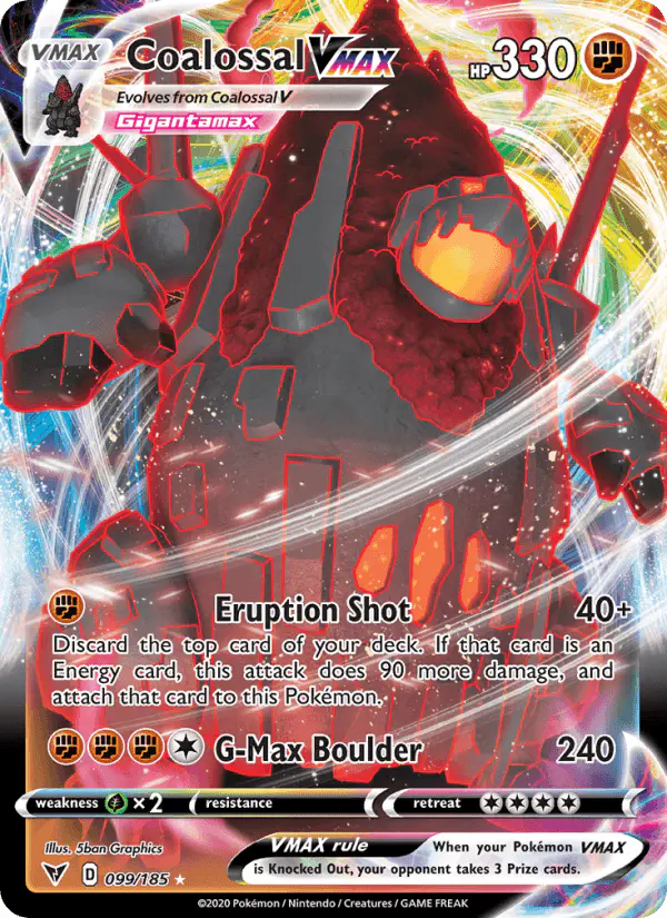 Carta Coalossal VMAX 099/185 de Vivid Voltage