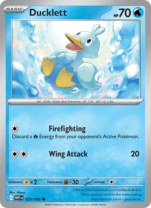 Carta Ducklett 025/086 de White Flare