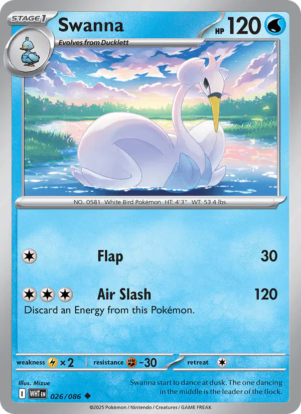 Carta Swanna 026/086 de White Flare